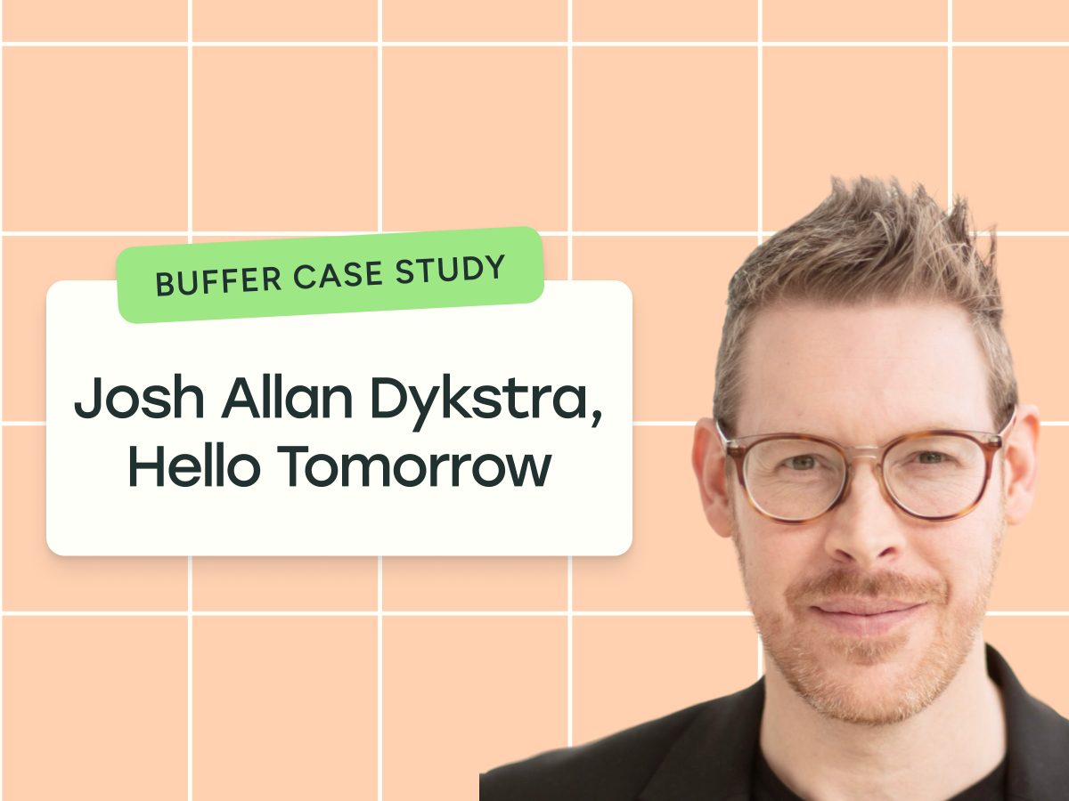 Josh Allan Dykstra's Radical Social Media Strategy: One Day a Month, Zero Burnout